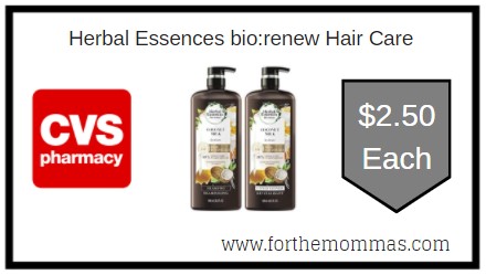 CVS: Herbal Essences bio:renew Hair Care ONLY $2.50 Each