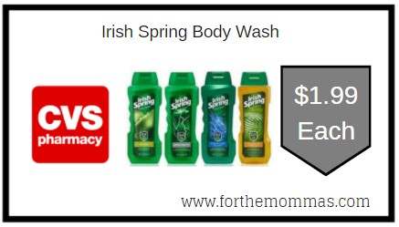 CVS: Irish Spring Body Wash ONLY $1.99 Each