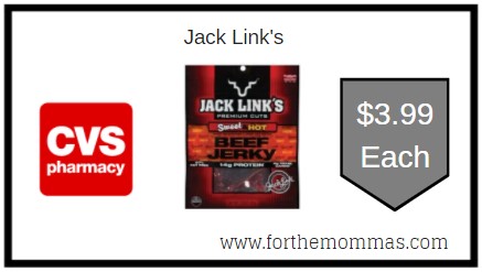 CVS: Jack Link's ONLY $3.99 Each