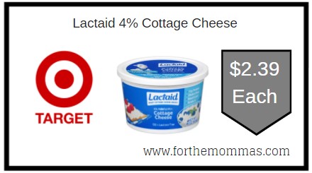 Target: Lactaid 4% Cottage Cheese ONLY $2.39 Each
