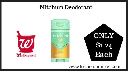 Walgreens: Mitchum Deodorant ONLY $1.24 Each