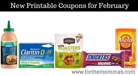 New Printable Coupons for February