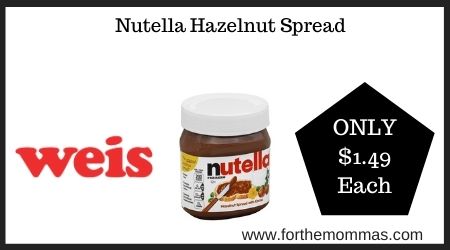 Weis: Nutella Hazelnut Spread