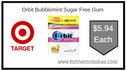 Target: Orbit Bubblemint Sugar Free Gum ONLY $5.94 Each