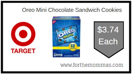 Target: Oreo Mini Chocolate Sandwich Cookies $3.74 Each