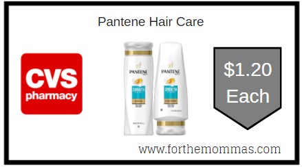 CVS: Pantene Hair Care ONLY $1.20 Each