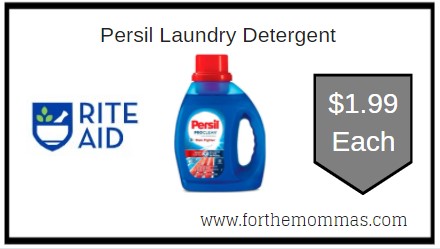 Rite Aid: Persil Laundry Detergent Just $1.99 