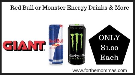 Giant: Red Bull or Monster Energy Drinks