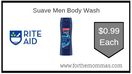 Rite Aid: Suave Men Body Wash ONLY $0.99 Each 