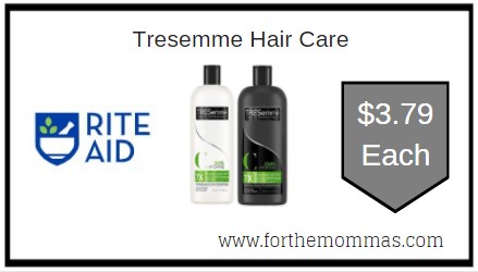 Rite Aid: Tresemme Hair Care ONLY $3.79 Each