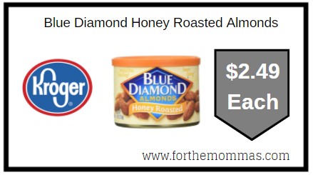 Kroger: Blue Diamond Honey Roasted Almonds ONLY $2.49 Each 