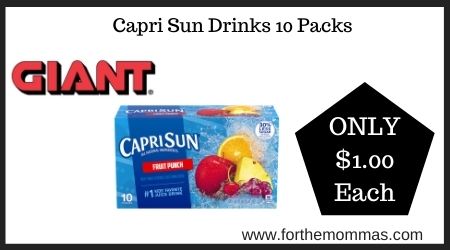 Giant: Capri Sun Drinks 10 Packs