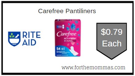 Rite Aid: Carefree Pantiliners ONLY $0.79 Each