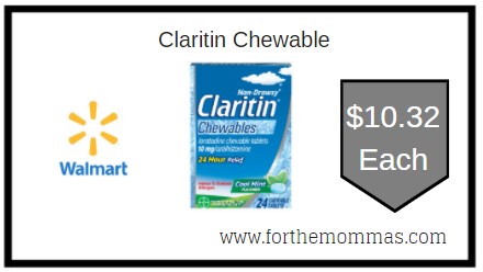 Walmart: Claritin Chewable ONLY $10.32 Each