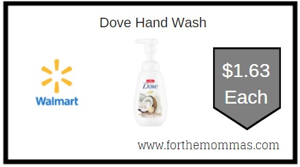 Walmart: Dove Hand Wash ONLY $1.63 Each 