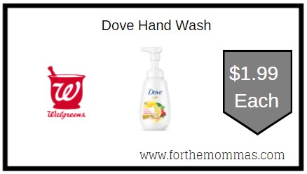 Walgreens: Dove Hand Wash ONLY $1.99 Each