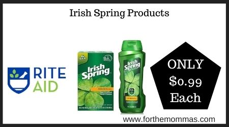 Rite Aid: Irish Spring Products