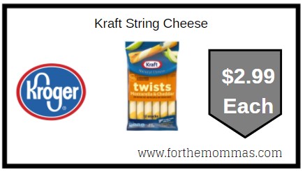 Kroger: Kraft String Cheese ONLY $2.99 Each