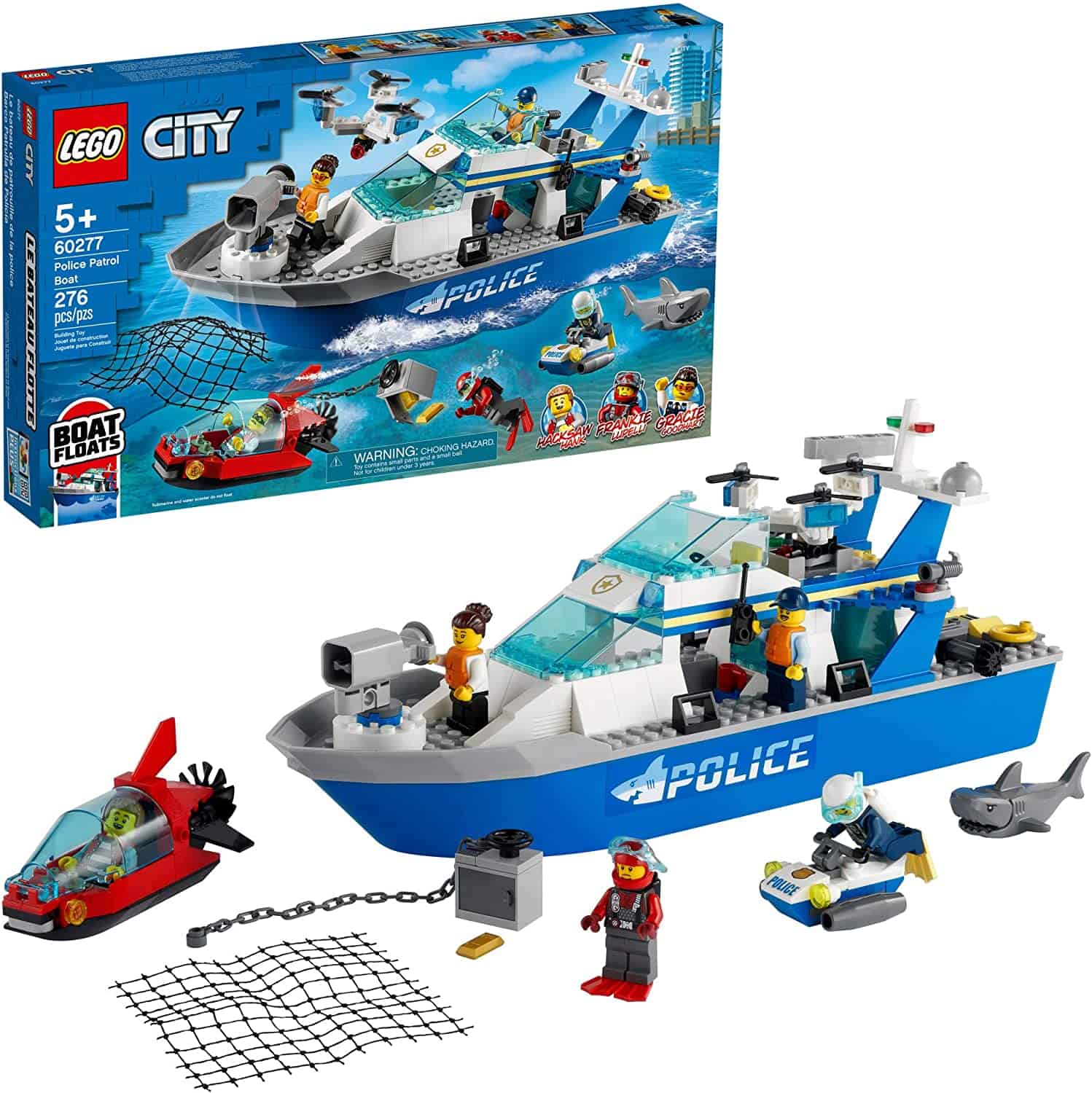 LEGO City Police Patrol Boat Building Kit (276 Pieces) ONLY $49.99 (Reg $60)