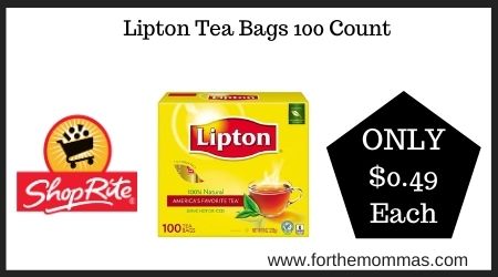 ShopRite: Lipton Tea Bags 100 Count
