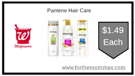 Walgreens: Pantene Hair Care ONLY $1.49 Each