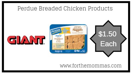 Giant: Perdue Breaded Chicken Products Just $1.50 Each