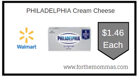 Walmart: PHILADELPHIA Cream Cheese ONLY $1.46 Each