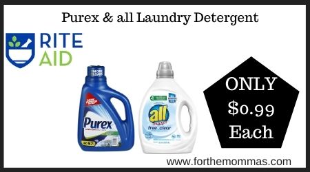 Rite Aid: Purex & all Laundry Detergent