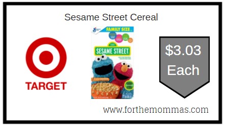 Target: Sesame Street Cereal ONLY $3.03 Each