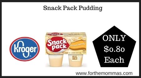Kroger: Snack Pack Pudding