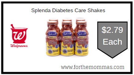Walgreens: Splenda Diabetes Care Shakes ONLY $2.79 Each