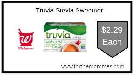 Walgreens: Truvia Stevia Sweetner