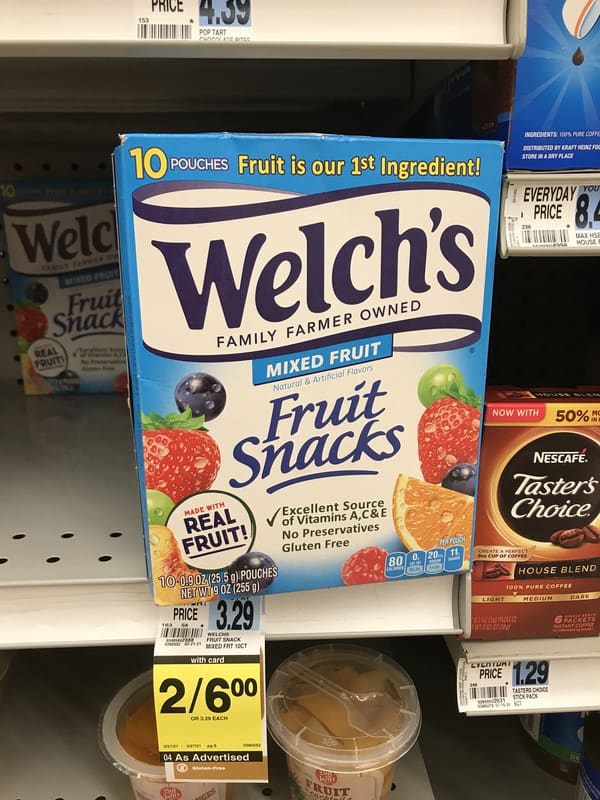 Rite Aid: Welch's Fruit Snacks ONLY $2.00 Each 