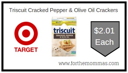 Target: Triscuit Cracked Pepper & Olive Oil Crackers ONLY $2.01 Each