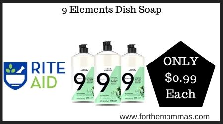 Rite Aid: 9 Elements Dish Soap