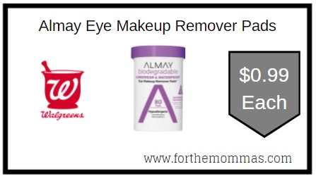 Walgreens: Almay Eye Makeup Remover Pads ONLY $0.99 Each