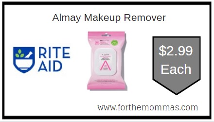 Rite Aid: Almay Makeup Remover ONLY $2.99 Each