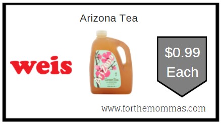 Weis: Arizona Tea ONLY $0.99 Each