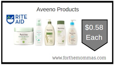 Rite Aid: Aveeno Products ONLY $0.58 Each