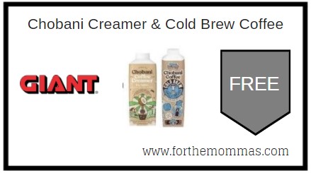 Giant: Free Chobani Creamer & Cold Brew Coffee Starting 4/9! {Rebate, Updated} 