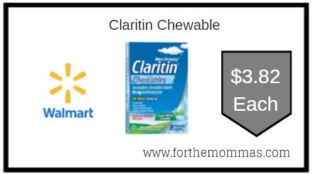 Walmart: Claritin Chewable ONLY $3.82 Each