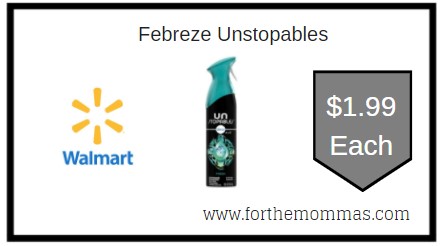 Walmart: Febreze Unstopables ONLY $1.99 Each