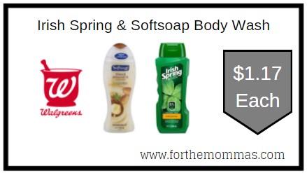 Walgreens: Irish Spring & Softsoap Body Wash ONLY $1.17 Each