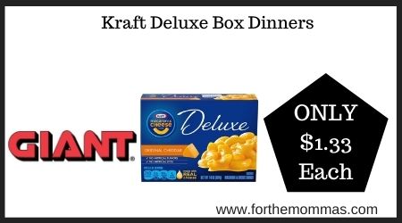 Giant: Kraft Deluxe Box Dinners