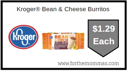 Kroger: Kroger® Bean & Cheese Burritos 8ct ONLY $2.54 Each Thru 4/27
