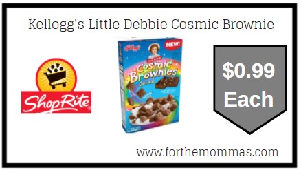 ShopRite: Kellogg's Little Debbie Cosmic Brownie Cereal JUST $0.99 Each