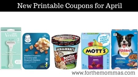 New Printable Coupons for April