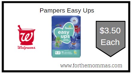 Walgreens: Pampers Easy Ups ONLY $3.50 Each