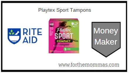 Rite Aid: FREE + $3 Moneymaker Playtex Sport Tampons 