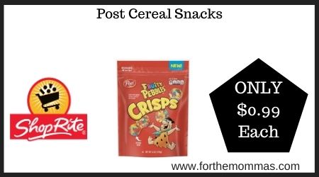 ShopRite: Post Cereal Snacks